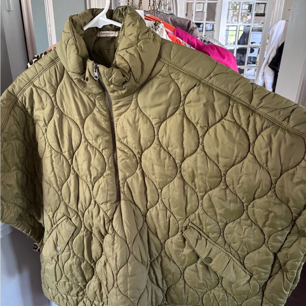 Sunday Olive Green Quilted Jacket